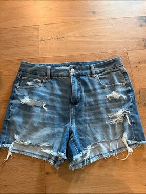 American Eagle Distressed Mid-Blue Denim Women's Shorts